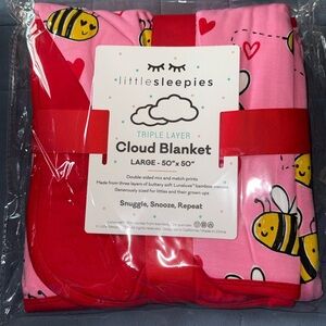 Little Sleepies Bamboo Pink Bee Mine Cloud Blanket NIP/NEW